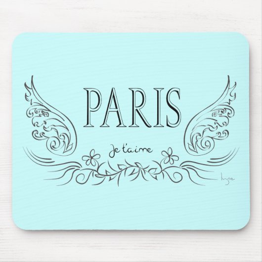 PARIS Je t'aime (in Liebe du) Mousepad (Vorne)