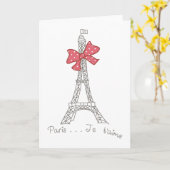 Paris... Je t'aime Karte (Gelbe Blume)