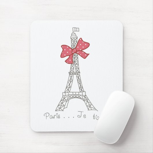 Paris… Je t'aime Mousepad (Mit Mouse)