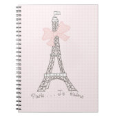 Paris je t'aime notizblock (Vorderseite)