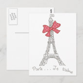 Paris... Je t'aime Postkarte (Vorne/Hinten)
