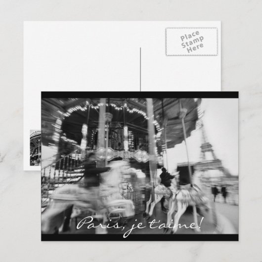 Paris, je t'aime! Postkarte (Vorne/Hinten)