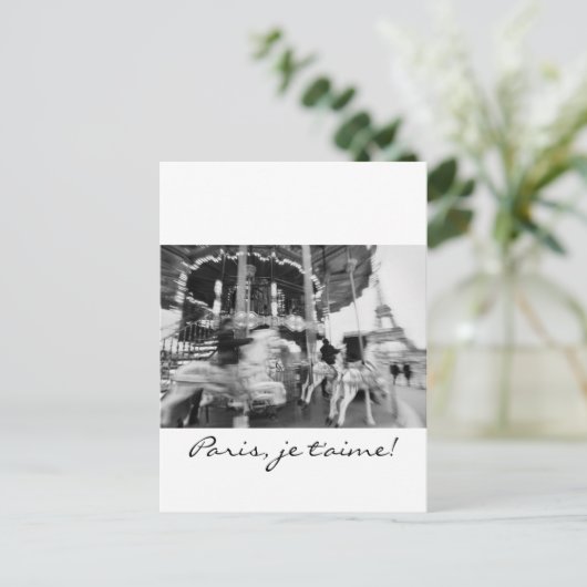 Paris, je t'aime! Postkarte (Stehend Vorderseite)