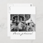 Paris, je t'aime! Postkarte (Vorne/Hinten)