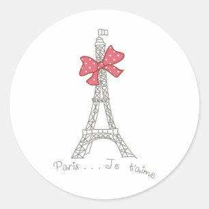 Paris... Je t'aime Runder Aufkleber