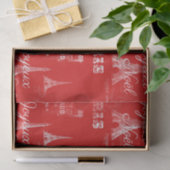 Paris Joyeux Weihnachten Weihnachts-Rotes Tissue-P Seidenpapier (Geschenk)