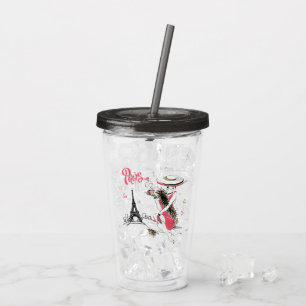 Paris & Kaffee Acryltrinkbecher