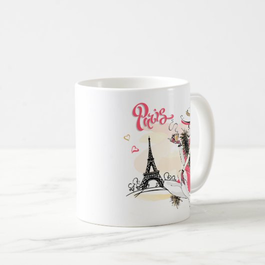 Paris & Kaffee Kaffeetasse (VorderseiteRechts)