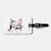 Paris & Kaffee, rot Gepäckanhänger (Vorderseite horizontal)