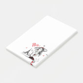 Paris & Kaffee, rot Post-it Klebezettel (angewinkelt)