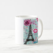 Paris-Kaffee-Tasse Kaffeetasse (VorderseiteRechts)