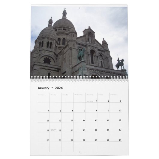 Paris - Kalender 2020 (Jan 2026)