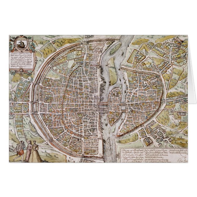 PARIS-KARTE, 1581 (Vorderseite (Horizontal))