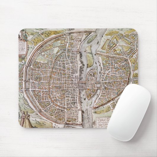 PARIS-KARTE, 1581 MOUSEPAD (Mit Mouse)