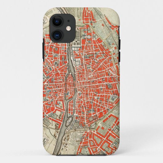 Paris Karte Case-Mate iPhone Hülle (Rückseite)