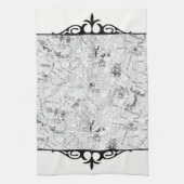 Paris-Karte Geschirrtuch (Vertikal)