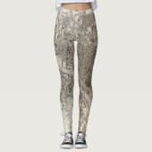 Paris-Karte Leggings (Vorderseite)