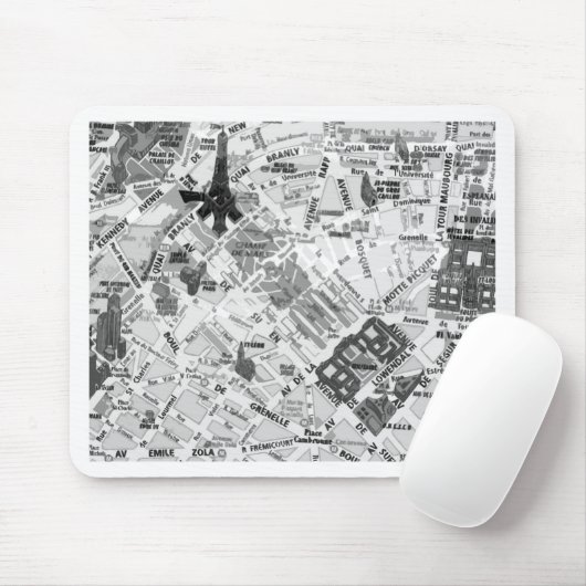 Paris-Karte Mousepad (Mit Mouse)