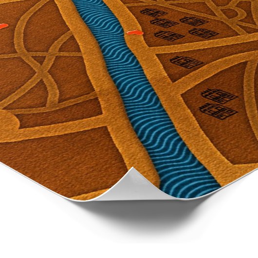 Paris Karte Poster (Ecke)