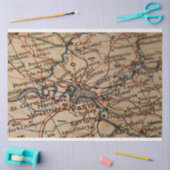 Paris Karte Seidenpapier (Basteln)