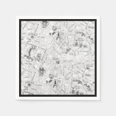 Paris Karte Serviette (Vorderseite)
