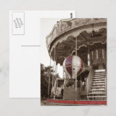 Paris Karussell Postkarte (Vorne/Hinten)