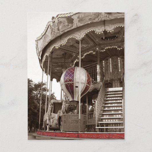 Paris Karussell Postkarte (Vorderseite)