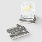 Paris-Karussell Steinuntersetzer (Seitenansicht)