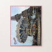 Paris-Karussell (u. Eiffelturm) mit Text Puzzle (Vertikal)