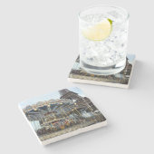 Paris-Karussell (u. Eiffelturm) Steinuntersetzer (Seitenansicht)