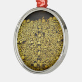 Paris-Katakomben-Schädel und Knochen Silbernes Ornament (Links)