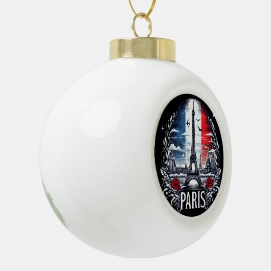 Paris Keramik Kugel-Ornament (Links)