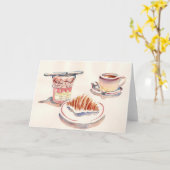 Paris kleiner Dejeuner Karte (Gelbe Blume)