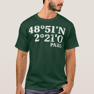 Paris-Koordinaten 4 T-Shirt