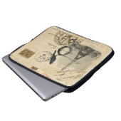 Paris-Krähen-Kugel-französische Laptopschutzhülle (Vorne Knopf)