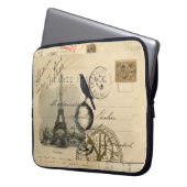 Paris-Krähen-Kugel-französische Laptopschutzhülle (Vorderseite Links)