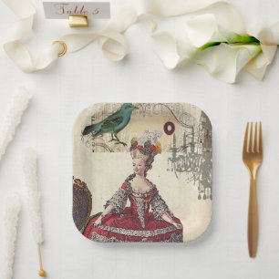 Paris Kronleuchter Marie Antoinette Vintage Franzö Pappteller