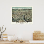 Paris, KY Panoramic Map - 1870 Poster (Küche)