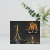 Paris la nuit! Postkarte (Stehend Vorderseite)