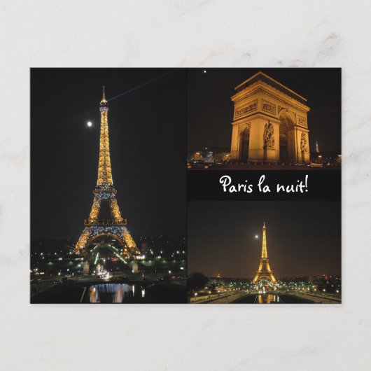 Paris la nuit! Postkarte (Vorderseite)