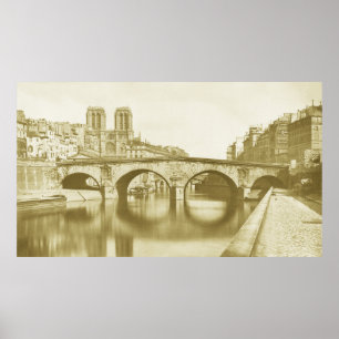 Paris La Seine au Pont Notre-Dame - Brücke Poster