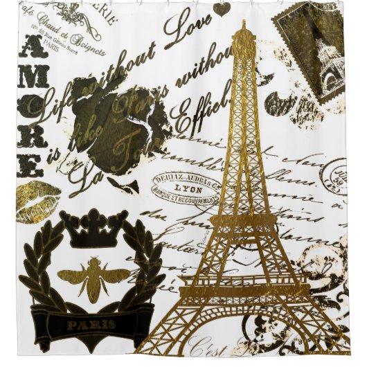 Paris: La Tour Eiffel Duschvorhang (Vorderseite)
