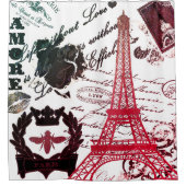 Paris: La Tour Eiffel Duschvorhang (Vorderseite)