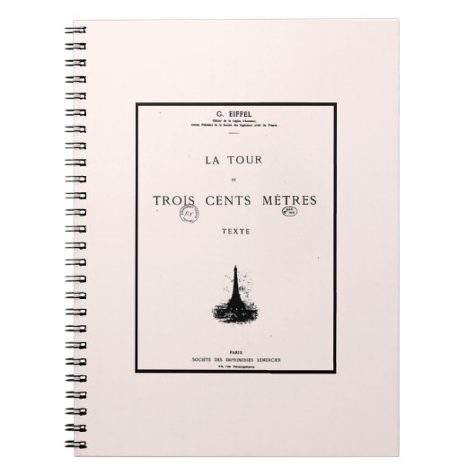 Paris La Tour Eiffel Eiffelturm Eiffelturm Notiz Notizblock (Vorderseite)