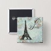 Paris La Tour Eiffel Französisches Design Button (Vorne & Hinten)