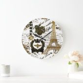 Paris: La Tour Eiffel Große Wanduhr (Zuhause)