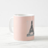 Paris – La Tour Eiffel pastel Eifelturm Kaffeetasse (Vorderseite Links)