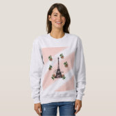 Paris – La Tour Eiffel pastel Eifelturm Roses Rose Sweatshirt (Vorne ganz)