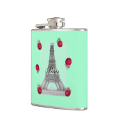 Paris – La Tour Eiffel pastel Eifelturm Strawberry Flachmann (Links)