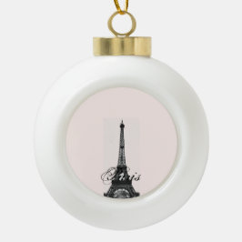 Paris – La Tour Eiffel pastel Eiffelturm Keramik Kugel-Ornament